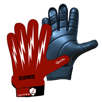 Football Glove - LS Lightning - Red White