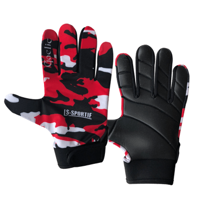 Football Glove - Camo Style - Red Black